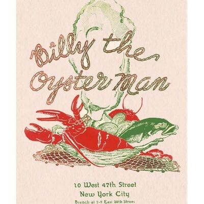 Billy the Oysterman, Nueva York 1947 - Impresión de archivo A1 (594x840 mm) (sin marco)