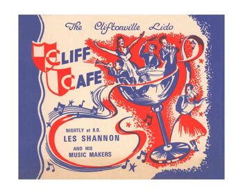 Cliff Cafe, Cliftonville Lido, Margate, Angleterre des années 1950 - A4 (210x297mm) impression d'archives (sans cadre) 1