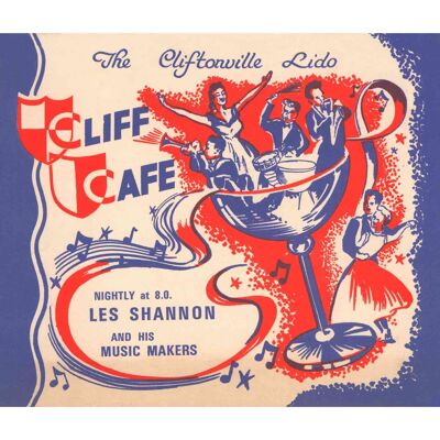 Cliff Cafe, Cliftonville Lido, Margate, Inglaterra Década de 1950 - Impresión de archivo A2 (420x594 mm) (sin marco)
