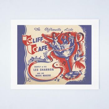 Cliff Cafe, Cliftonville Lido, Margate, Angleterre des années 1950 - A2 (420 x 594 mm) impression d'archives (sans cadre) 3