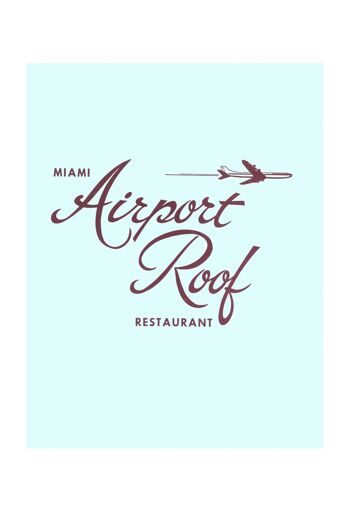 Restaurant sur le toit de l'aéroport de Miami 1973 - impression d'archives A1 (594 x 840 mm) (sans cadre) 2