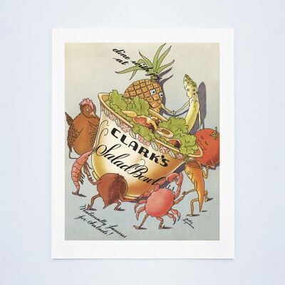 Clark's Salad Bowl, Seattle 1943 - A4 (210x297mm) Archival Print (Unframed)