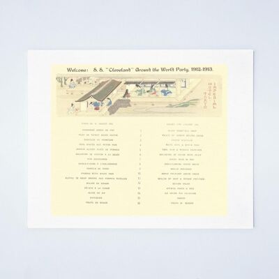 S/S Cleveland Around The World Party Tokyo 1913 - A2 (420 x 594 mm) Archivdruck (ungerahmt)