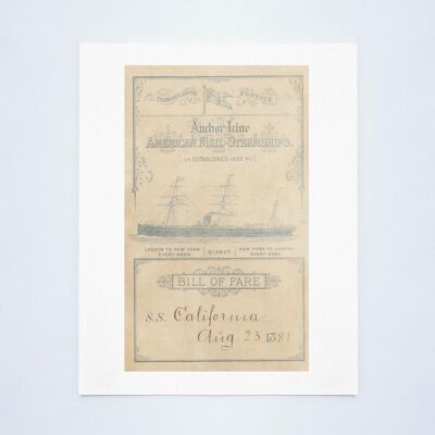 F/S California 1881 - 50 x 76 cm (20 x 30 Zoll) Archivdruck (ungerahmt)