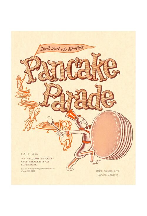 Bud & Jo Sheely's Pancake Parade, Rancho Cordova, CA 1960s - A4 (210x297mm) Archival Print (Unframed)