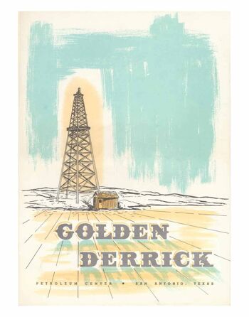 Golden Derrick, San Antonio, Texas des années 1960 - 50x76cm (20x30 pouces) impression d'archives (sans cadre) 3