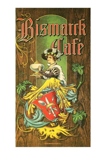 Bismarck Café, San Francisco des années 1900 - 50 x 76 cm (20 x 30 pouces) impression d'archives (sans cadre) 1