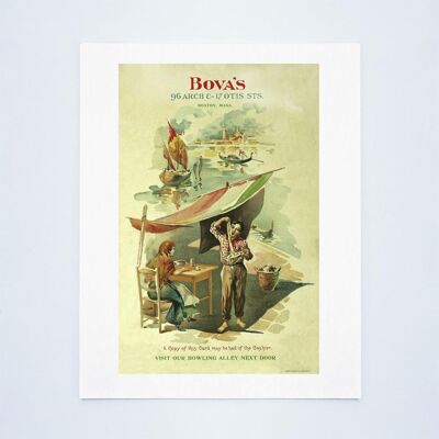 Bova's, Boston 1906 - A3+ (329 x 483 mm, 13 x 19 Zoll) Archivdruck (ungerahmt)
