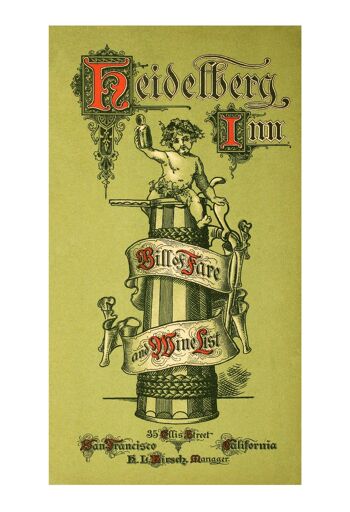 The Heidelberg Inn, San Francisco 1908 - A4 (210x297mm) impression d'archives (sans cadre) 1