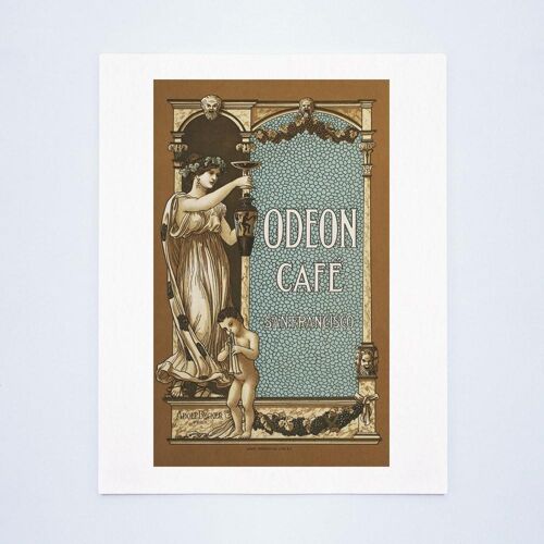 Odeon Café, San Francisco 1908 - A3 (297x420mm) Archival Print (Unframed)