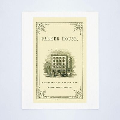 Parker House, Boston 1860 - impression d'archives A3 (297 x 420 mm) (sans cadre)