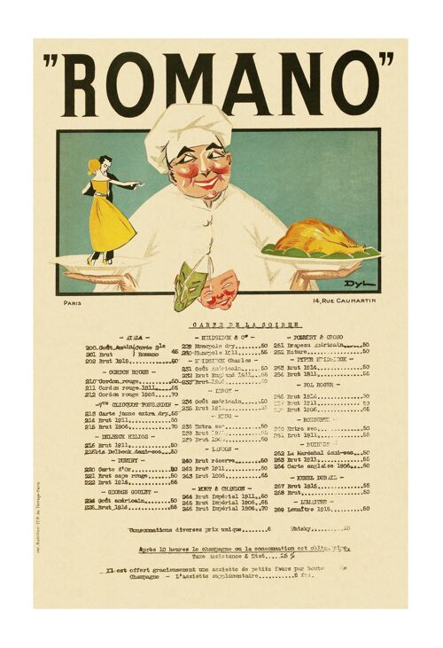 Romano, Paris 1923 - 50x76cm (20x30 inch) Archival Print (Unframed)