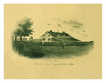 Fifth Avenue Hotel, Madison Cottage Cover, New York (vers) 1900 - A4 (210x297mm) impression d'archives (sans cadre) 1