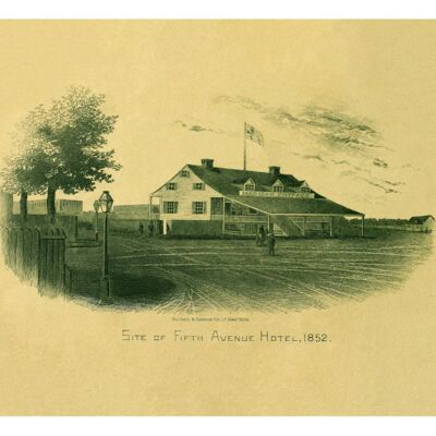 Fifth Avenue Hotel, Madison Cottage Cover, Nueva York (circa) 1900 - A3 + (329x483 mm, 13x19 pulgadas) Impresión de archivo (sin marco)