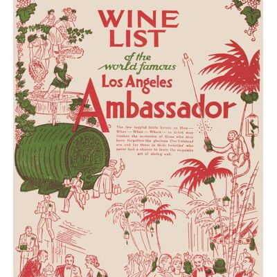 Ambassador Hotel, Los Angeles 1930er Jahre - A3 (297 x 420 mm) Archivdruck (ungerahmt)