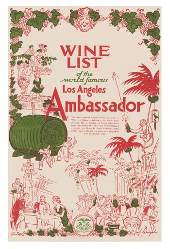 Ambassador Hotel, Los Angeles des années 1930 - A2 (420x594mm) impression d'archives (sans cadre) 1