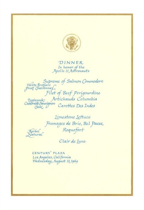 Dinner in Honor of the Apollo 11 Astronauts, Los Angeles 1969 - A4 (210x297mm) Archival Print (Unframed)