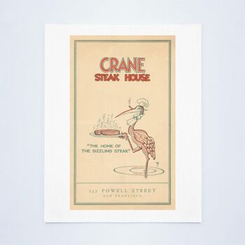 Crane Steak House, San Francisco 1936 - 50x76cm (20x30 pouces) impression d'archives (sans cadre) 3