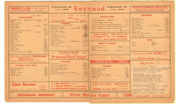 Restaurant Raynaud, Nice, France des années 1950 - A4 (210x297mm) impression d'archives (sans cadre) 2