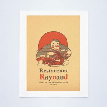 Restaurant Raynaud, Nice, France des années 1950 - A4 (210x297mm) impression d'archives (sans cadre) 3