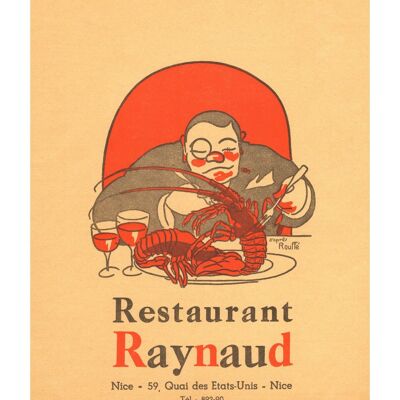 Restaurant Raynaud, Nice, France des années 1950 - A3 (297x420mm) impression d'archives (sans cadre)