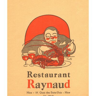 Restaurant Raynaud, Nice, France 1950s - A3+ (329x483mm, 13x19 inch) Archival Print (Unframed)