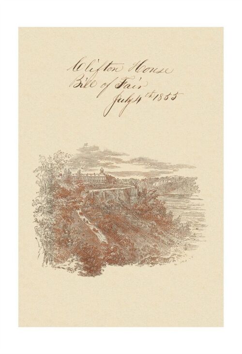 Clifton House, Niagara Falls, 1855 - 50x76cm (20x30 inch) Archival Print (Unframed)