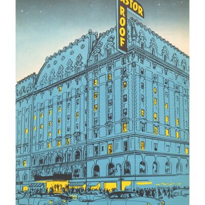 Hôtel Astor, New York 1953 - A4 (210x297mm) impression d'archives (sans cadre)