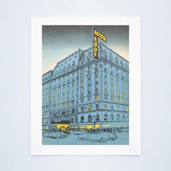 Hôtel Astor, New York 1953 - A4 (210x297mm) impression d'archives (sans cadre) 4