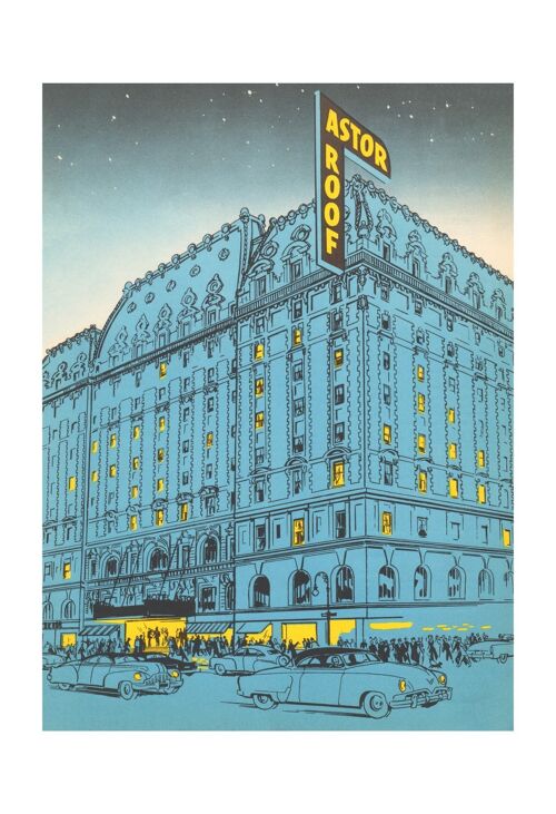 Hotel Astor, New York 1953 - 50x76cm (20x30 inch) Archival Print (Unframed)