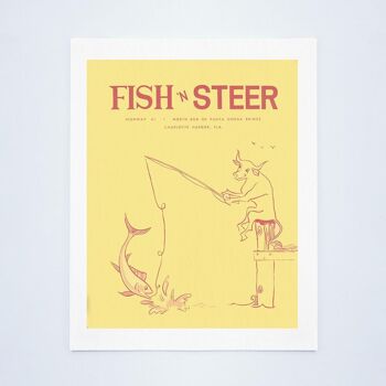 Fish 'N Steer, Charlotte Harbor, Floride des années 1960 - A4 (210x297mm) impression d'archives (sans cadre) 4