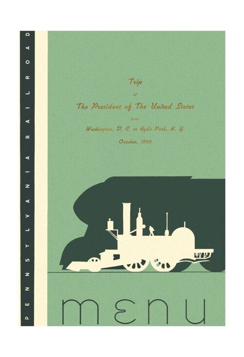 Trip of The President of The United States of America to Hyde Park N.Y. 1938 - A4 (210x297mm) Archival Print (Unframed)