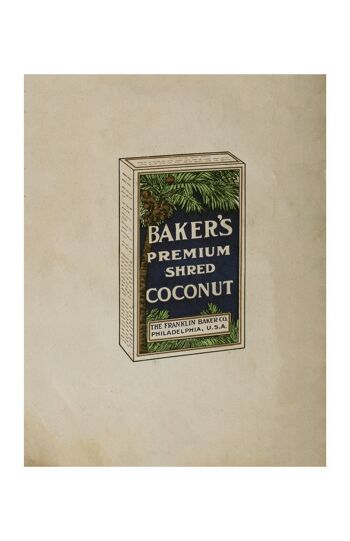 Baker's Coconut, 1914 - A4 (210x297mm) impression d'archives (sans cadre) 2
