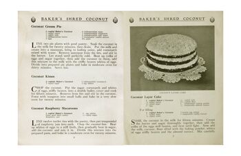 Baker's Coconut, 1914 - A4 (210x297mm) impression d'archives (sans cadre) 3