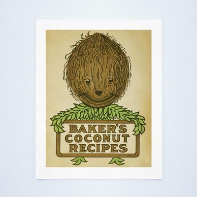Baker's Coconut, 1914 - A3 (297x420mm) Archival Print (Unframed)