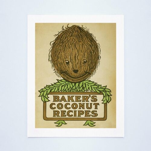 Baker's Coconut, 1914 - A2 (420x594mm) Archival Print (Unframed)