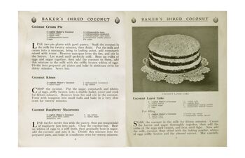 Baker's Coconut, 1914 - A2 (420x594mm) impression d'archives (sans cadre) 3