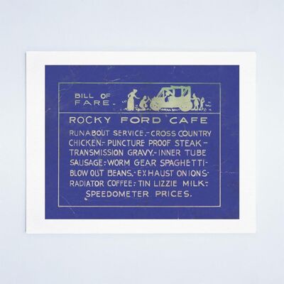 Rocky Ford Cafe, ca. 1920 USA - 50 x 76 cm (20 x 30 Zoll) Archivdruck (ungerahmt)