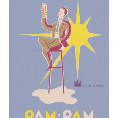 Pam Pam, París 1950 - A3 + (329x483 mm, 13x19 pulgadas) Impresión de archivo (sin marco)