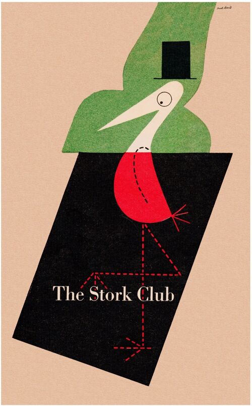 The Stork Club, New York, 1946 Paul Rand Book Cover - A3+ (329x483mm, 13x19 inch) Archival Print (Unframed)