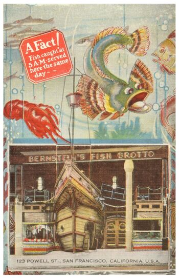 Grotte aux poissons de Bernstein, San Francisco des années 1940 - A2 (420 x 594 mm) impression d'archives (sans cadre) 1