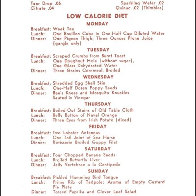 Henrici's Unusual Diet, Chicago circa 1930s - A4 (210x297mm) Archival Print (Unframed)
