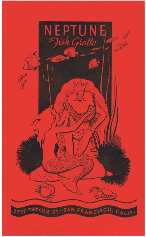 Neptune Fish Grotto, San Francisco 1940s - A4 (210x297mm) Archival Print (Unframed)