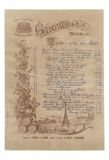 Gruber, Paris 1889 - A3 (297x420mm) impression d'archives (sans cadre)