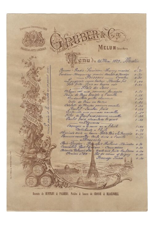 Gruber, Paris 1889 - A3+ (329x483mm, 13x19 inch) Archival Print (Unframed)