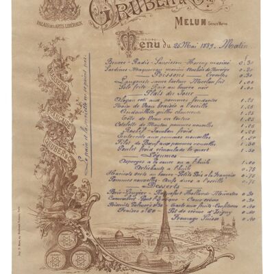 Gruber, Paris 1889 - A3+ (329 x 483 mm, 13 x 19 Zoll) Archivdruck (ungerahmt)