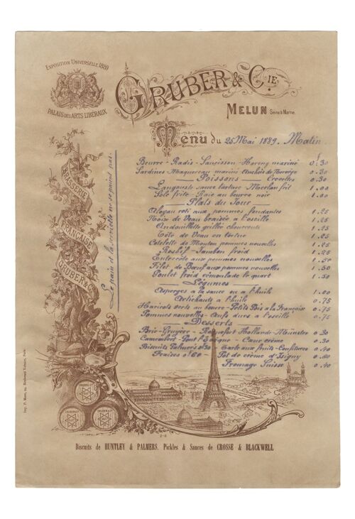 Gruber, Paris 1889 - A1 (594x840mm) Archival Print (Unframed)