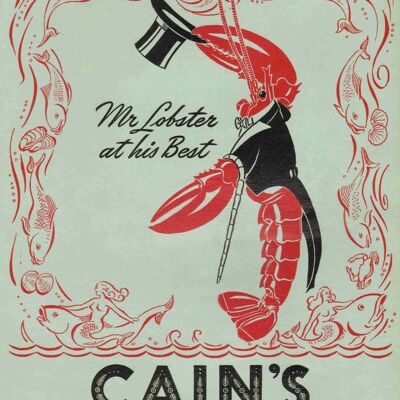 Cain's North Weymouth, MA Década de 1940 - A4 (210x297 mm) Impresión de archivo (sin marco)