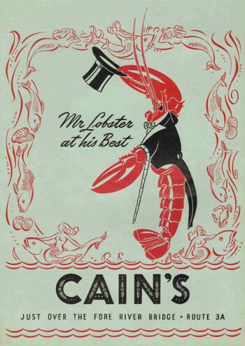 Cain's North Weymouth, MA 1940s - A4 (210x297mm) impression d'archives (sans cadre) 1