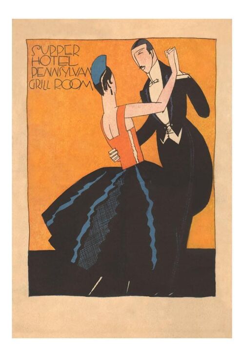 Grill Room Hotel Pennsylvania, New York 1926 - A4 (210x297mm) Archival Print (Unframed)